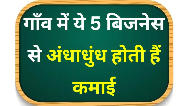5 Village Business Idea